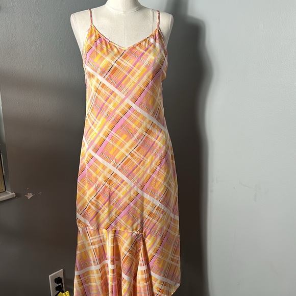 Women’s Inwear Copenhagen 1969 Slip on Yellow Check Sleeveless Dress size US 8 - Picture 4 of 13